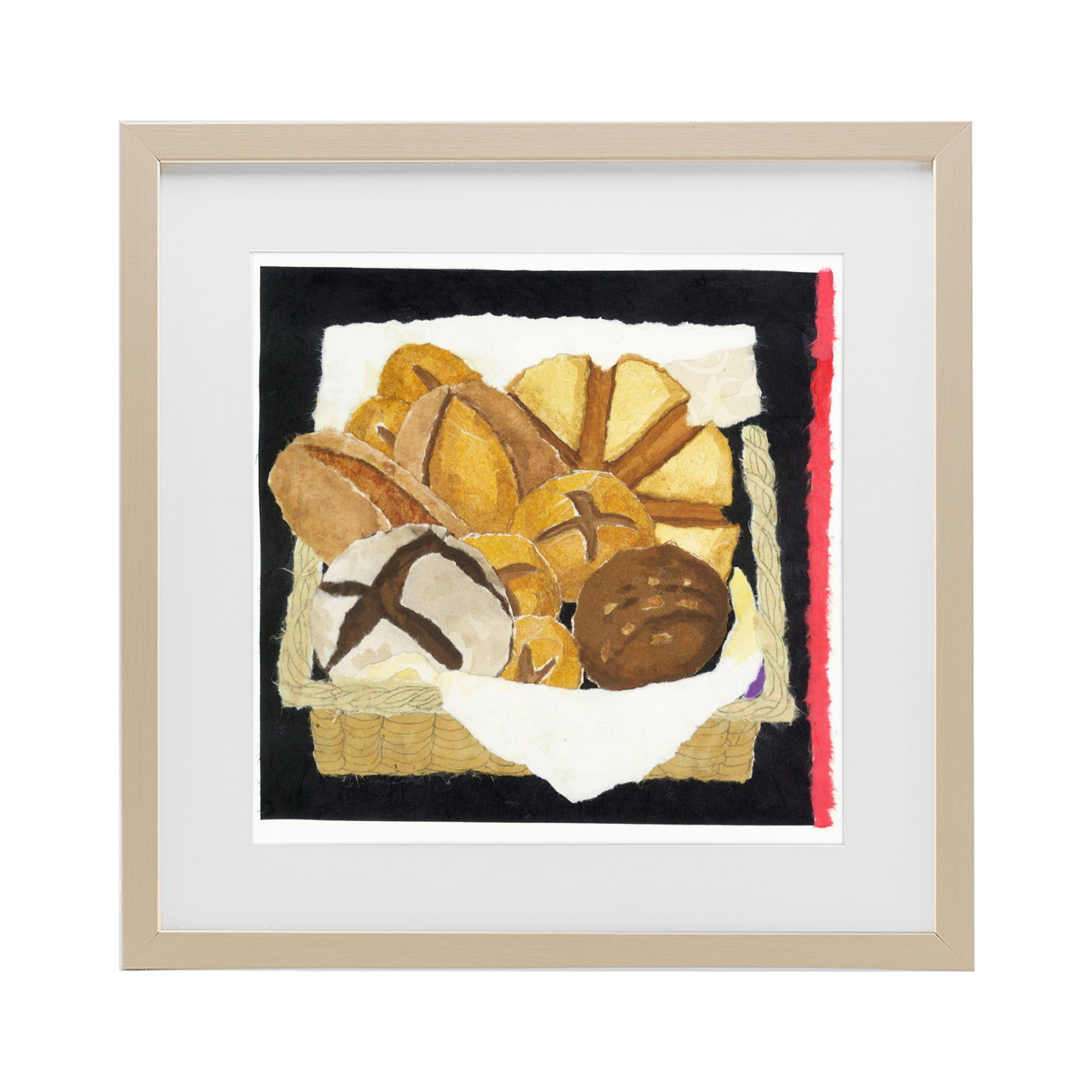 Stupell Industries Bread Box and Stripe Birch Framed Print Under Glass, design by Nancy Overton
