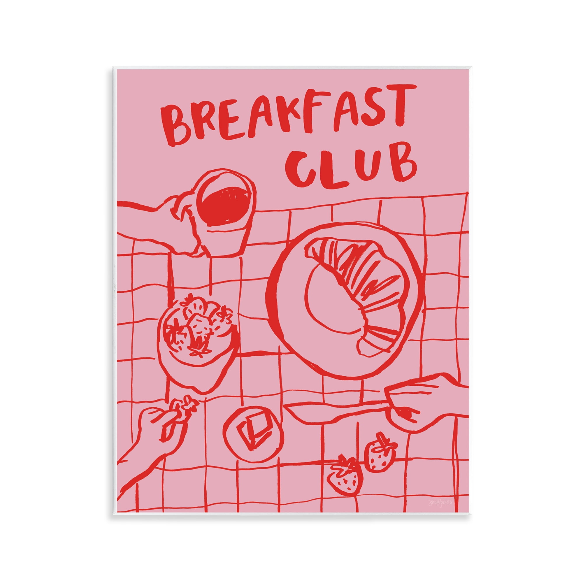 Stupell Industries Breakfast Club Doodles Wall Plaque Art, design by Jenaya Jackson