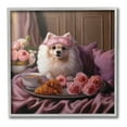 thumbnail image 1 of Stupell Industries Breakfast in Bed Dog Animals & Insects Painting Gray Framed Art Print Wall Art, 17 x 17, 1 of 9