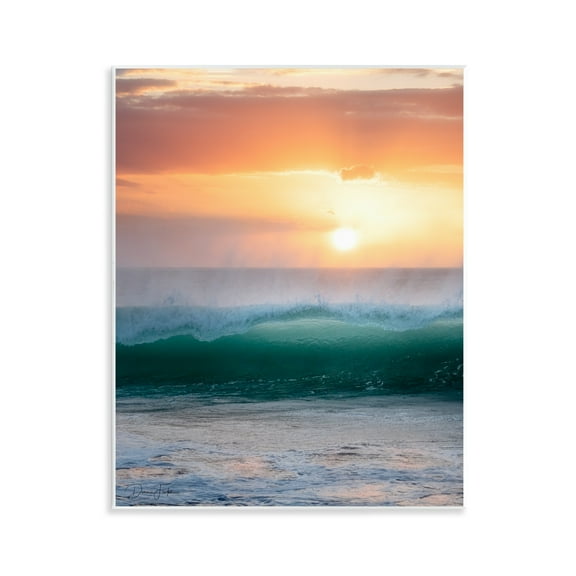 Stupell Industries Breaking Sea Wave Coastal Photography Unframed Art Print Wall Art, 11 x 14