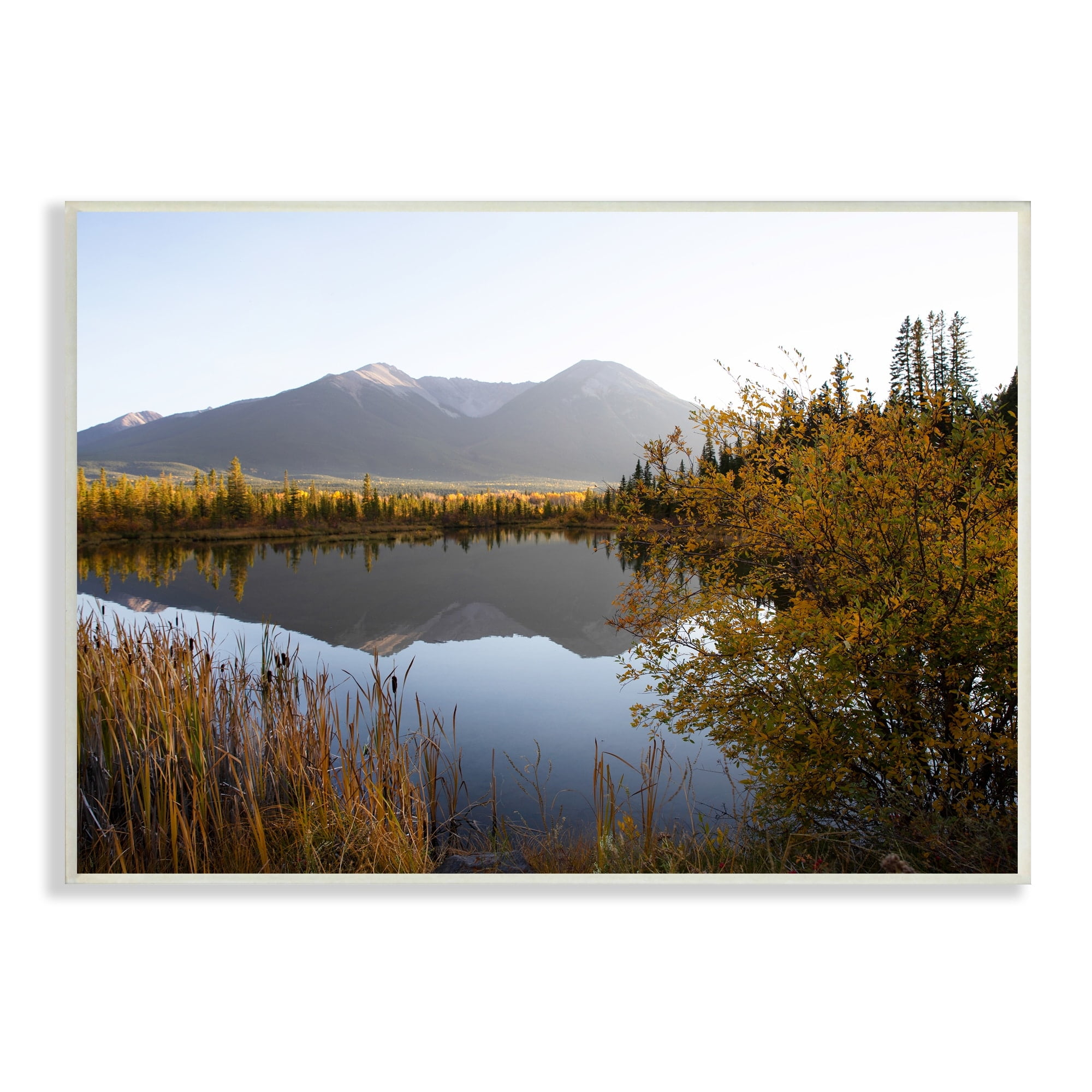 Stupell Industries Breathtaking Mountain Lake Reflection Landscape Photography, 15 x 10, Design by Carol Robinson