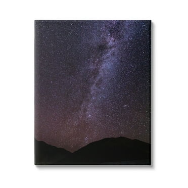 Stupell Industries Breathtaking Night Stars Milky Way Shining Over Mountains Photograph Gallery Wrapped Canvas Print Wall Art, Design by Steve Smith