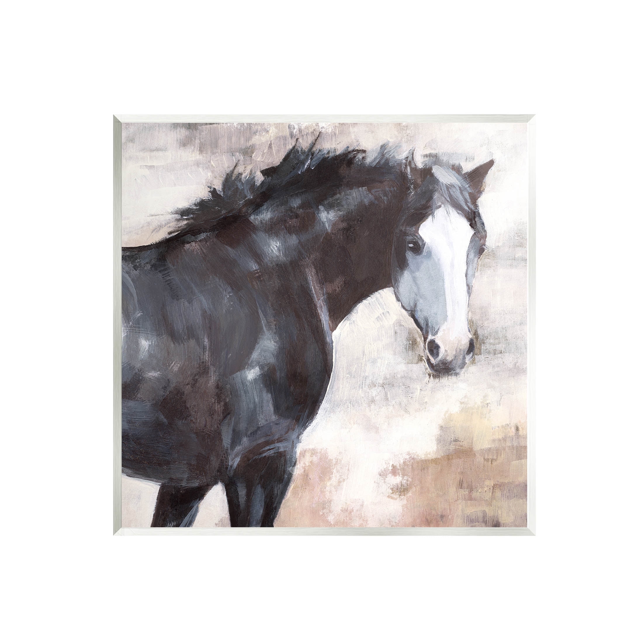 Stupell Industries Breezy Country Stallion Horse Painting Painting Unframed Art Print Wall Art, Design by Nina Blue