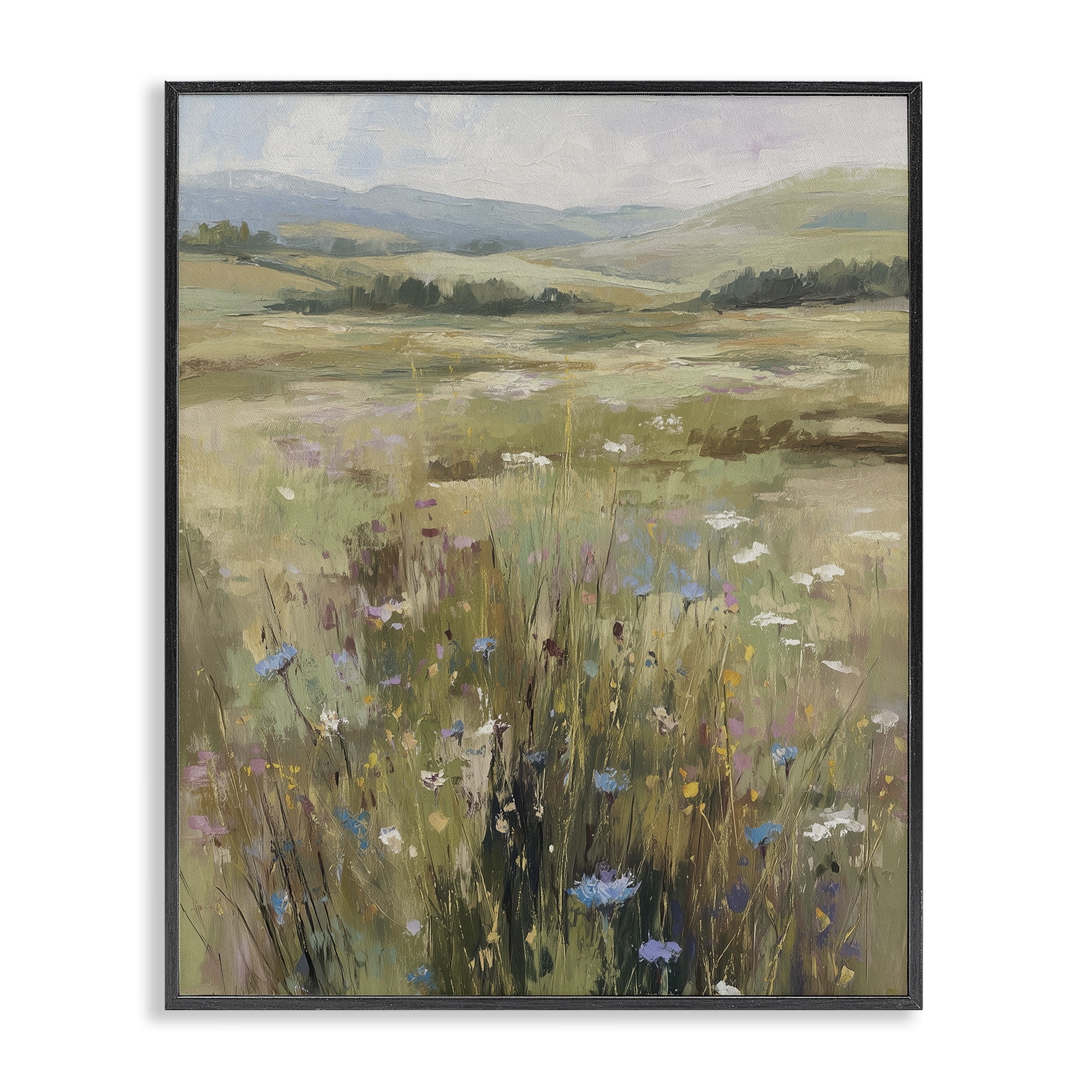 Stupell Industries Breezy Pastures Impression Black Framed Giclee Art, design by Svetlana Aleynikova