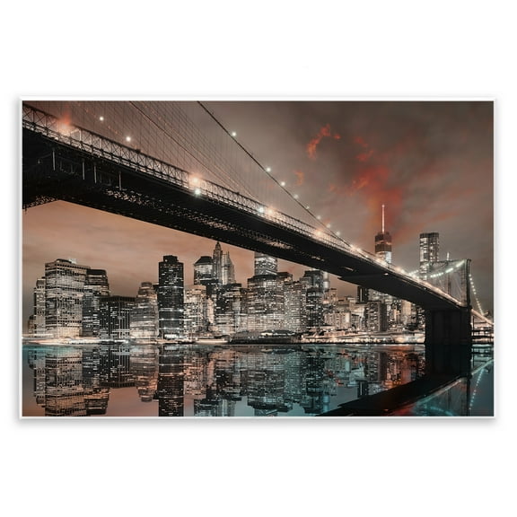 Stupell Industries Bridge Cityscape View Scenery Photography Unframed Art Print Wall Art, 15 x 10