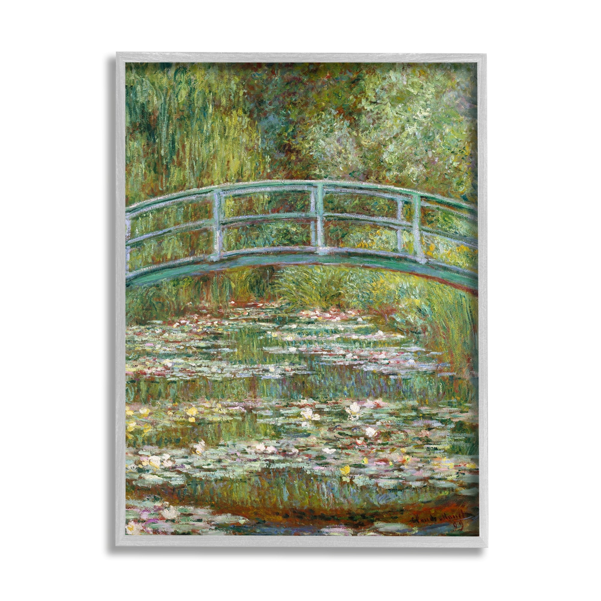 Stupell Industries Bridge Over Lilies Monet Classic Painting, 24 x 30,Design by Claude Monet