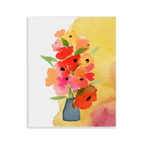 Stupell Industries Bright Abstract Florals Botanical & Floral Painting Unframed Art Print Wall Art, 11 x 14