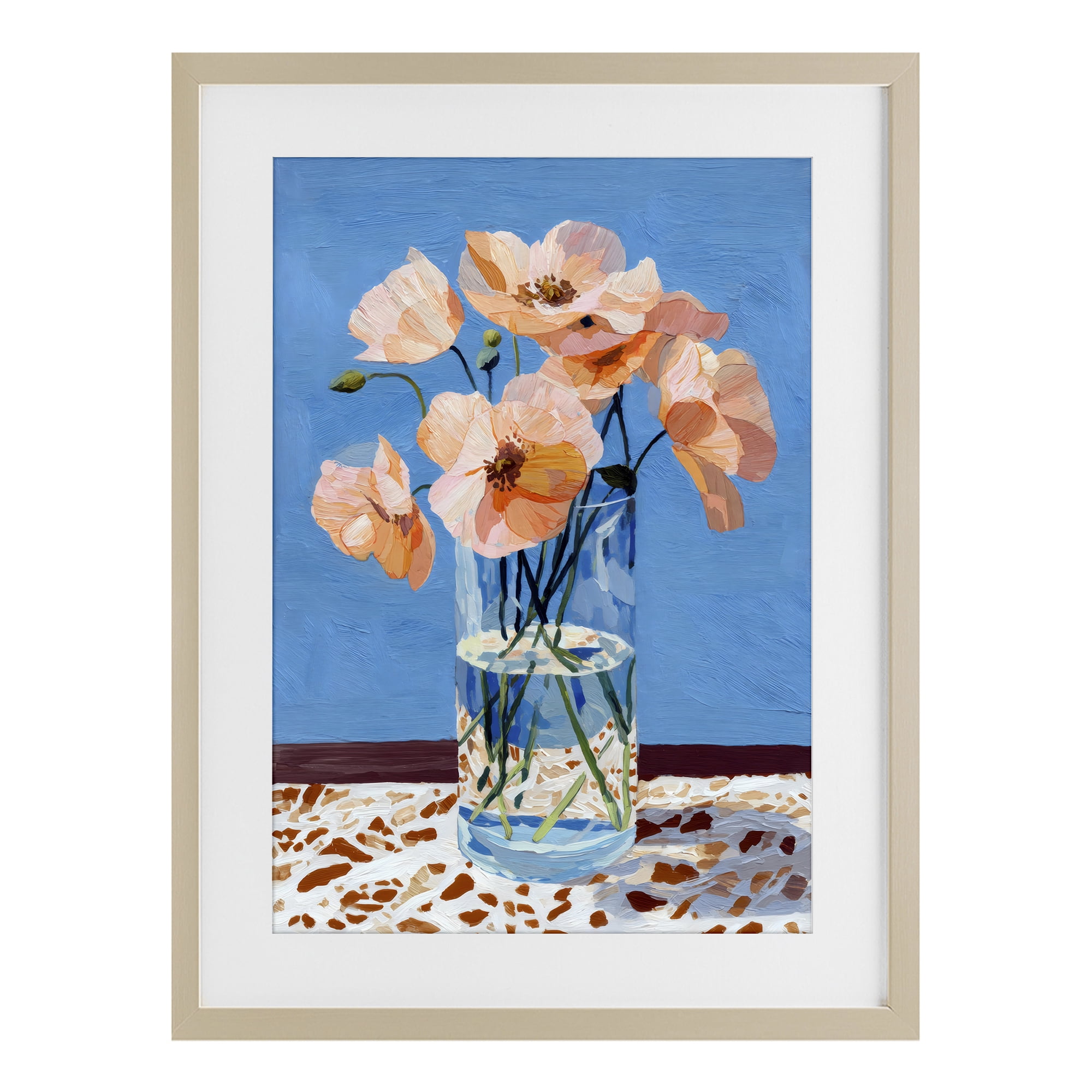 Stupell Industries Bright And Pink Poppies Birch Framed Print Under Glass, design by Petal Prints Design