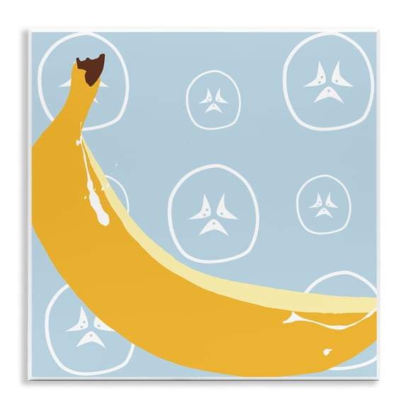 Stupell Industries Bright Banana Fruit Food & Beverage Painting Unframed Art Print Wall Art, 12 x 12