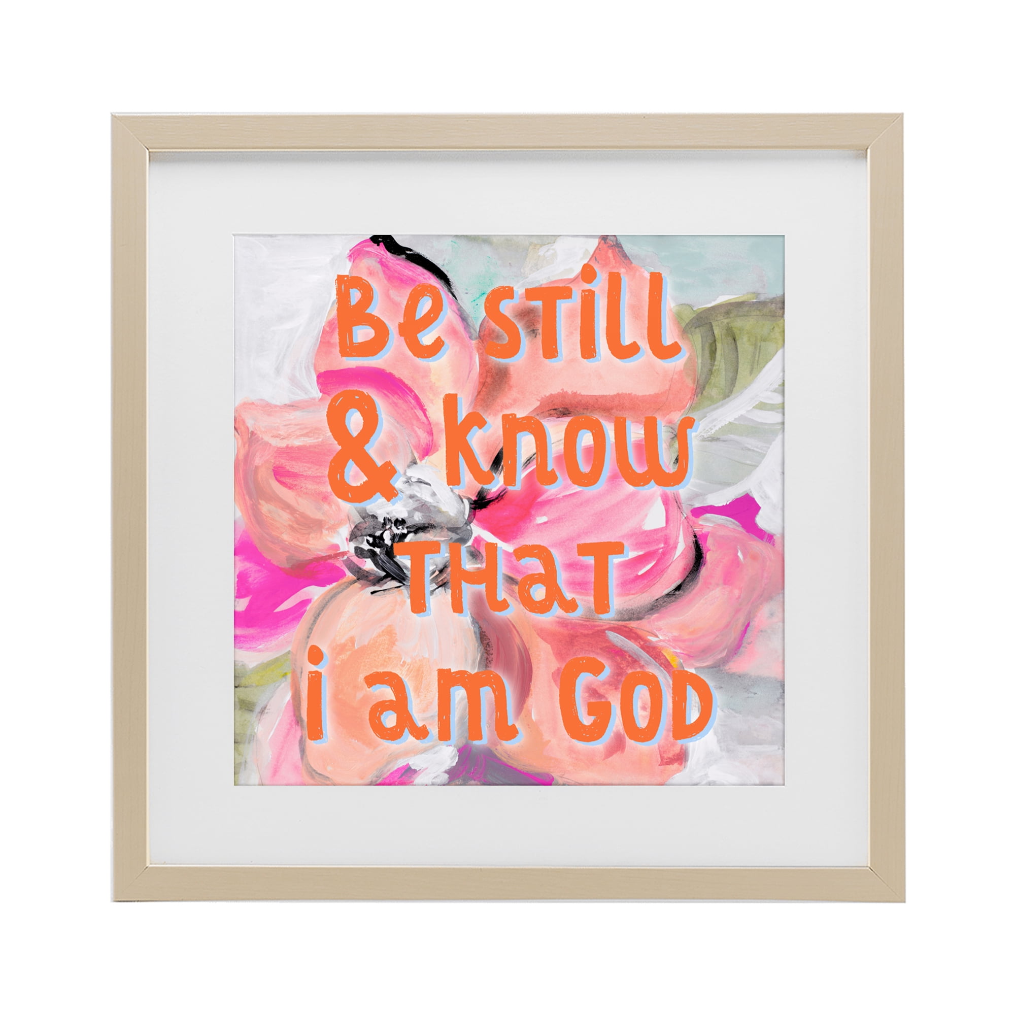 Stupell Industries Bright Be Still Scripture Birch Framed Print Under Glass, design by Lanie Loreth