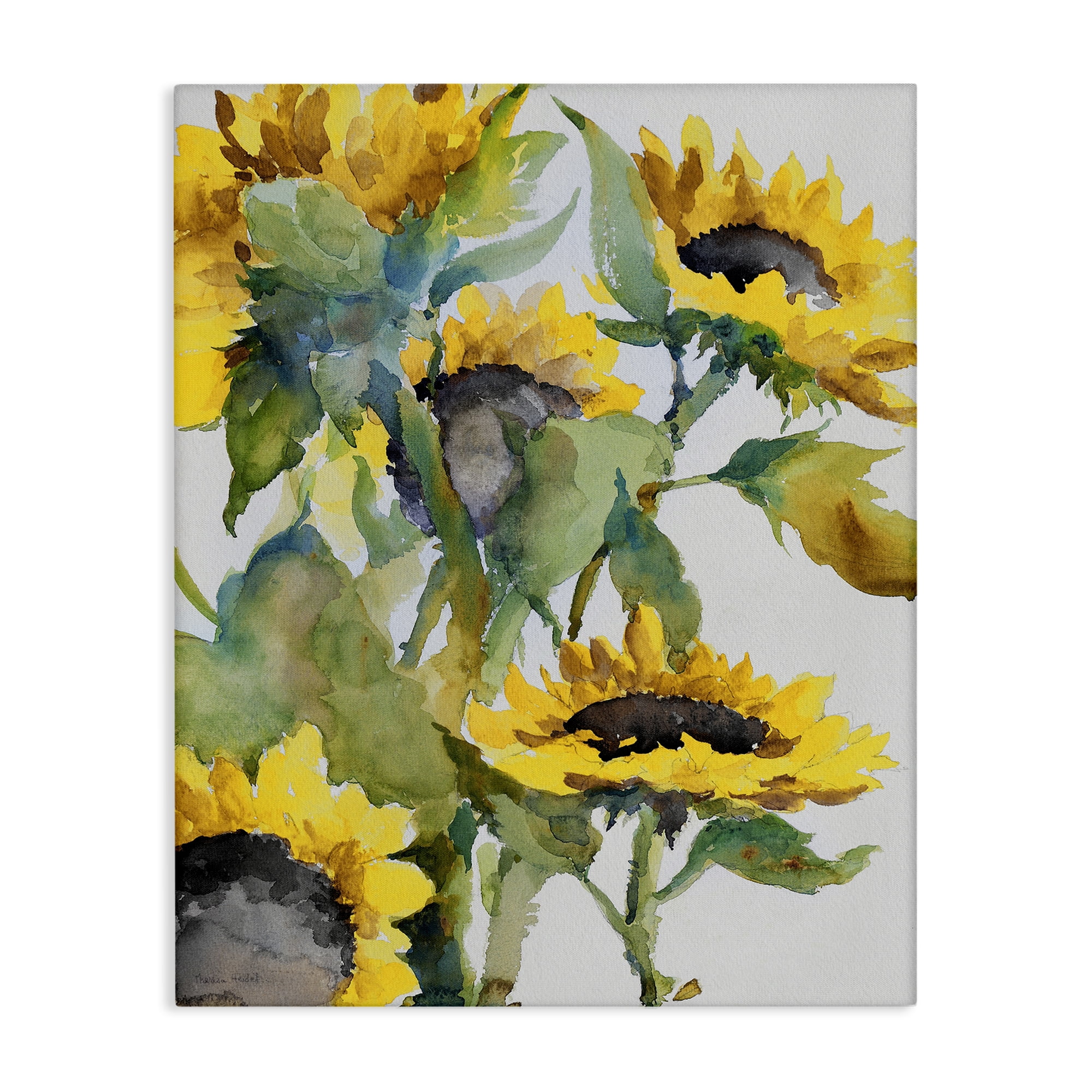 Stupell Industries Bright Blooming Sunflowers Botanical & Floral Painting Gallery Wrapped Canvas Art Print Wall Art, 30 x 40
