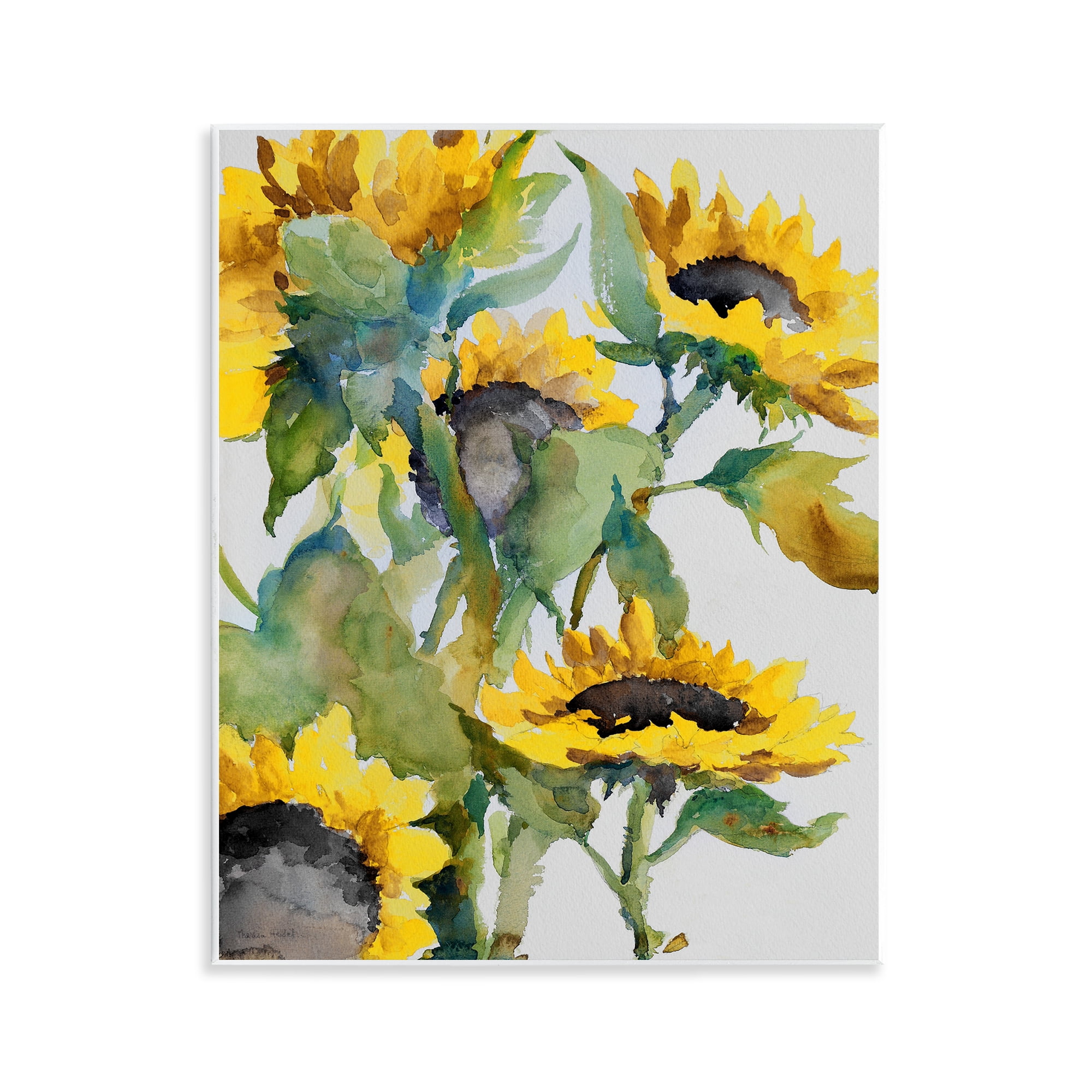Stupell Industries Bright Blooming Sunflowers Botanical & Floral Painting Unframed Art Print Wall Art, 11 x 14
