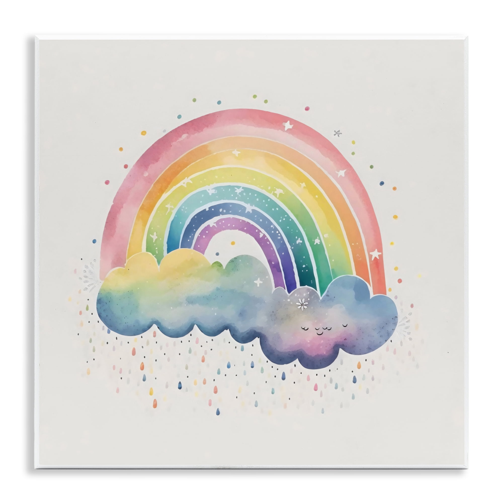 Stupell Industries Bright Boho Rainbow & Stars Wall Plaque Art, design by Creative Studio