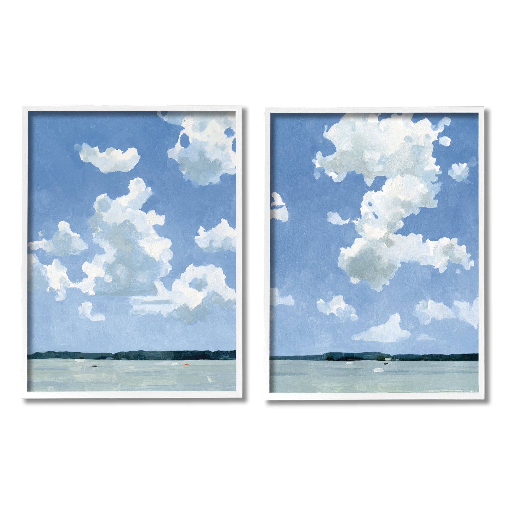 Stupell Industries Bright Cloudy Sky Lake Water Landscape Summer Day, 24 x 30, Design by Emma Caroline