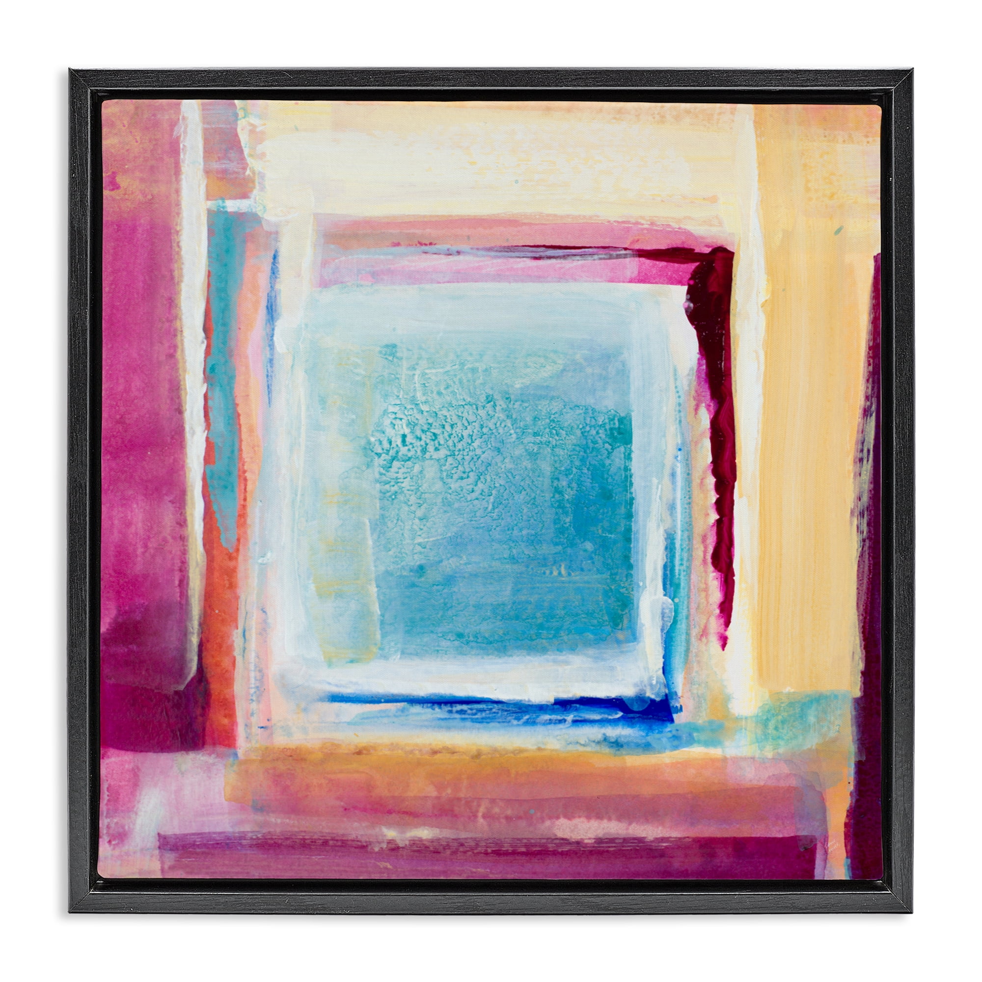 Stupell Industries Bright Colors New Day Black Framed Floater Canvas Wall Art, design by Lanie Loreth