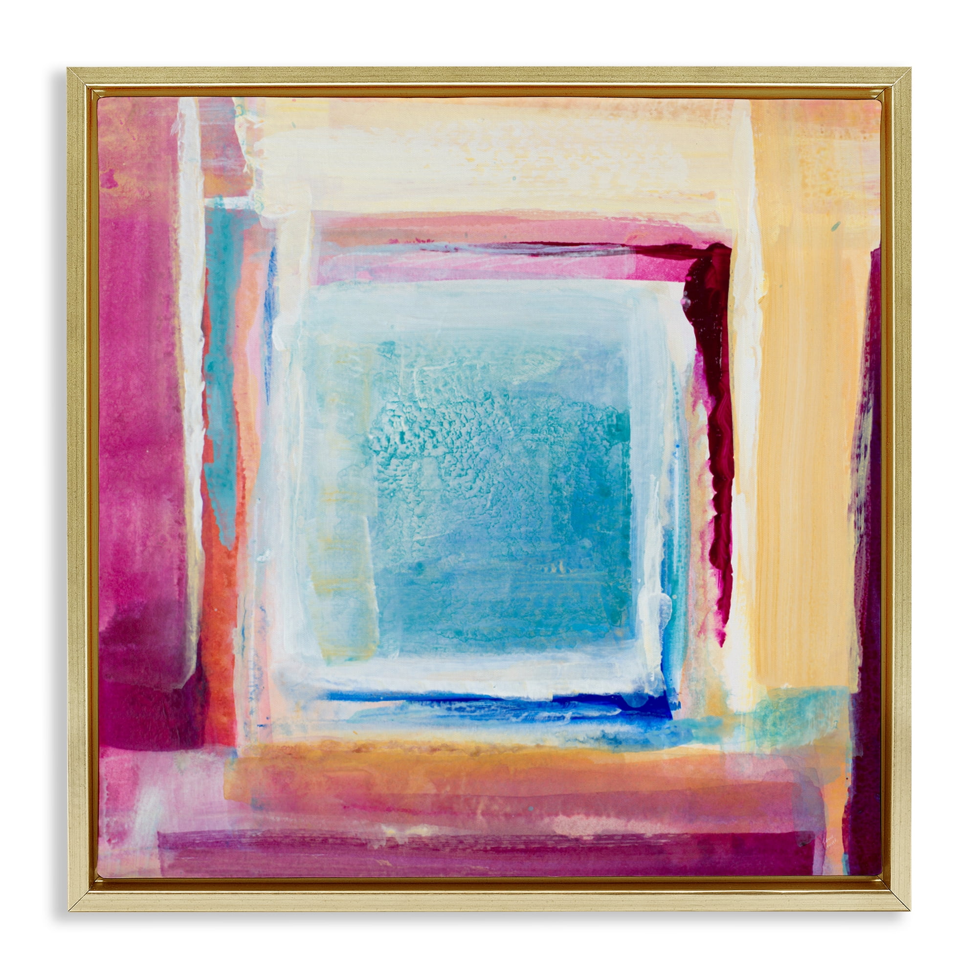 Stupell Industries Bright Colors New Day Gold Framed Floater Canvas Wall Art, design by Lanie Loreth