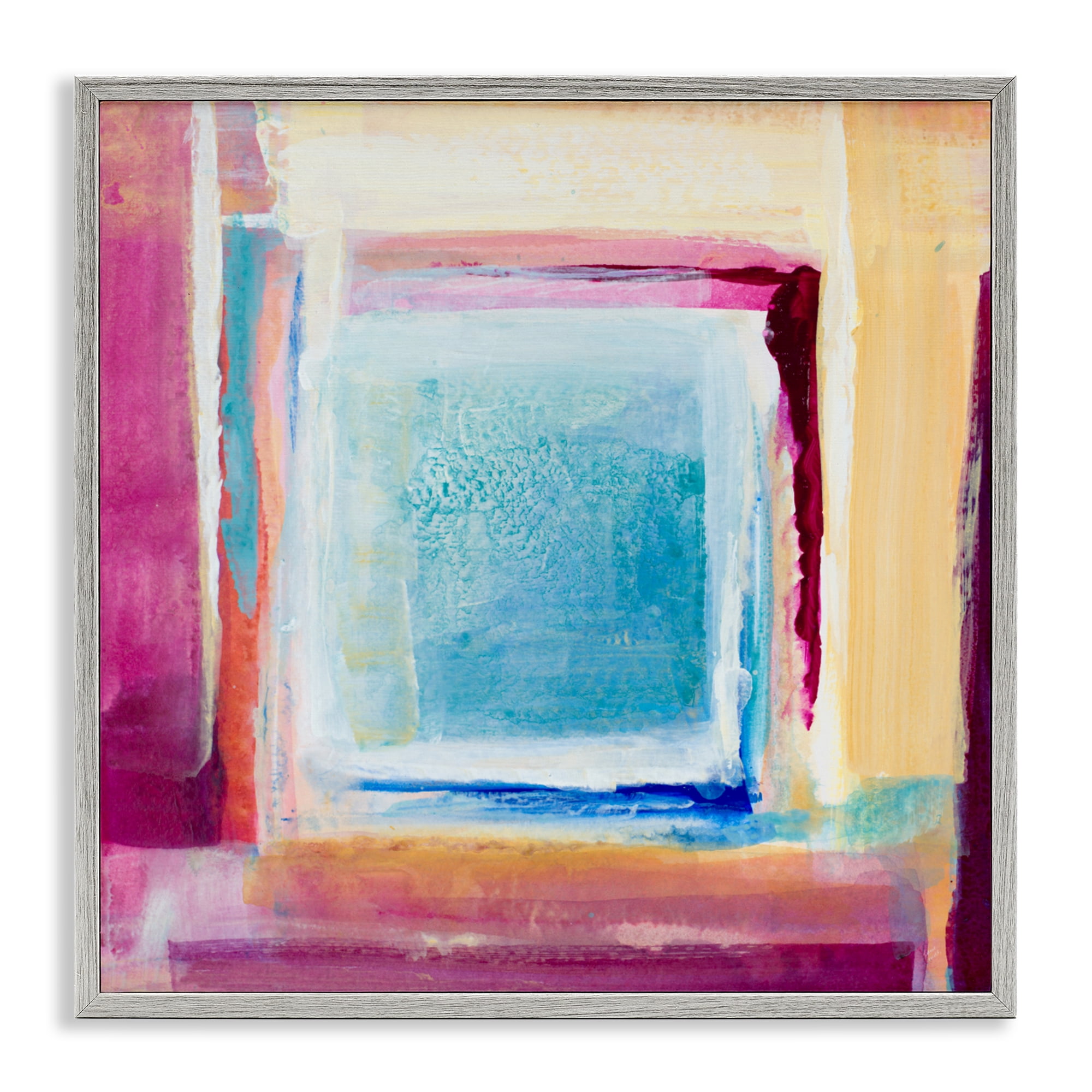 Stupell Industries Bright Colors New Day Gray Framed Giclee Art, design by Lanie Loreth