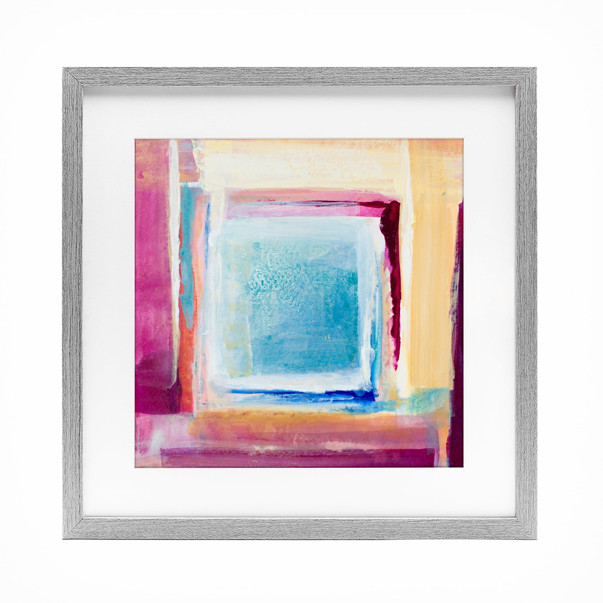 Stupell Industries Bright Colors New Day Gray Framed Print Under Glass, design by Lanie Loreth