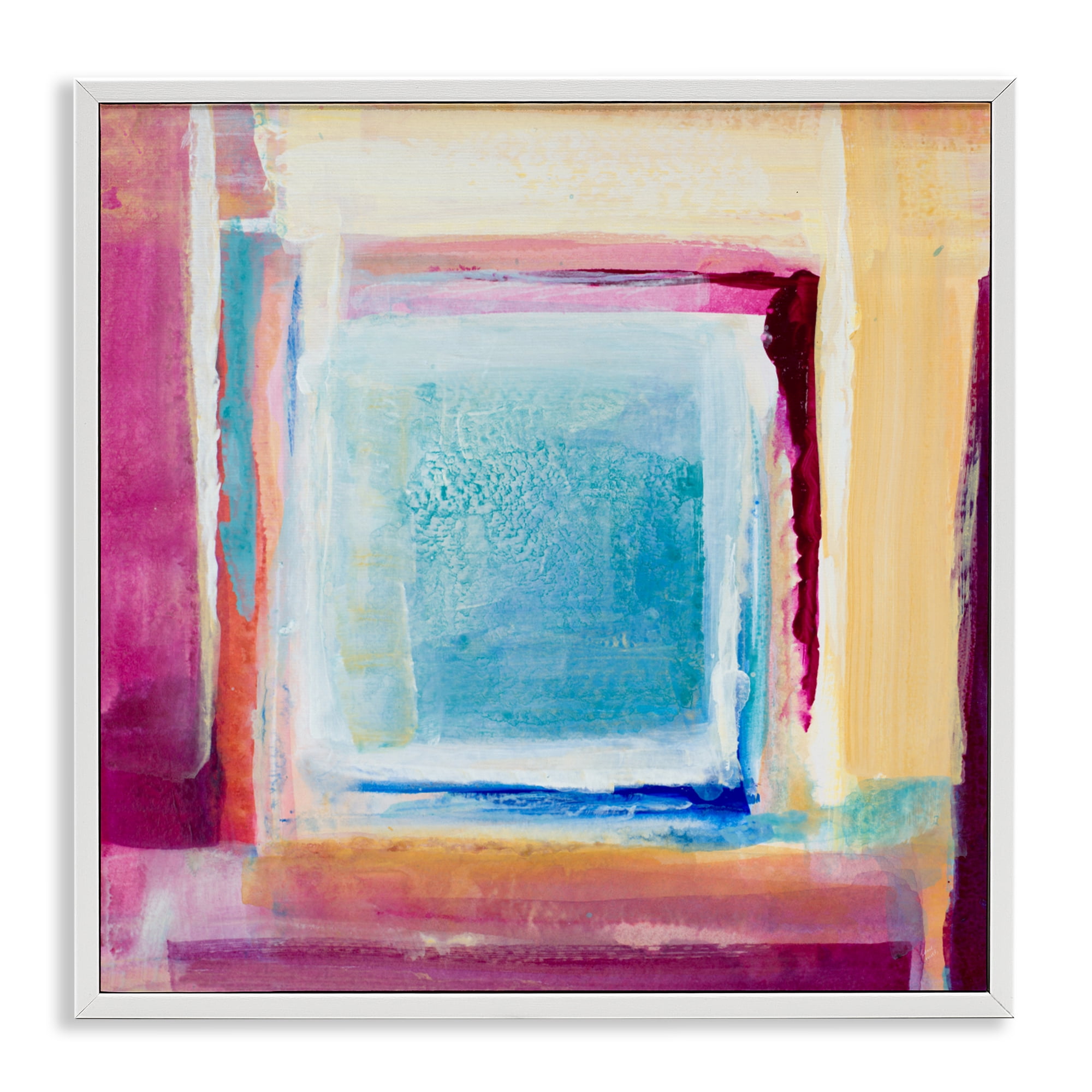 Stupell Industries Bright Colors New Day White Framed Giclee Art, design by Lanie Loreth
