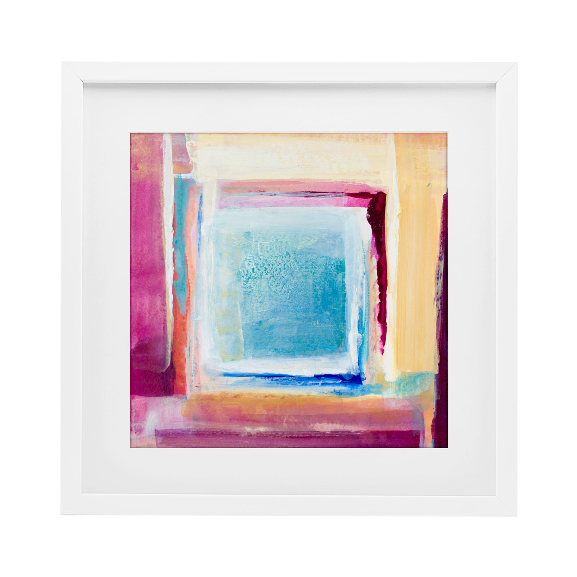 Stupell Industries Bright Colors New Day White Framed Print Under Glass, design by Lanie Loreth