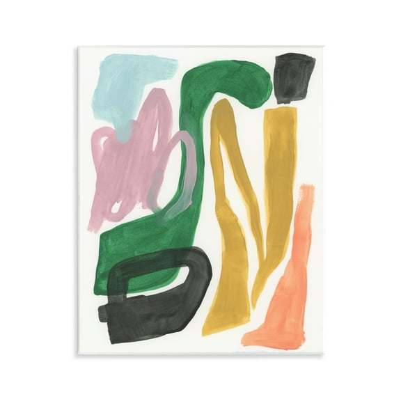 Stupell Industries Bright Contemporary Shapes Abstract Painting Unframed Art Print Wall Art, 11 x 14