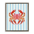 thumbnail image 1 of Stupell Industries Eclectic Bright Crab on Stripes Brown Floating Frame Canvas Art, 25 x 31, by Indira Prieto | IndySign, 1 of 8
