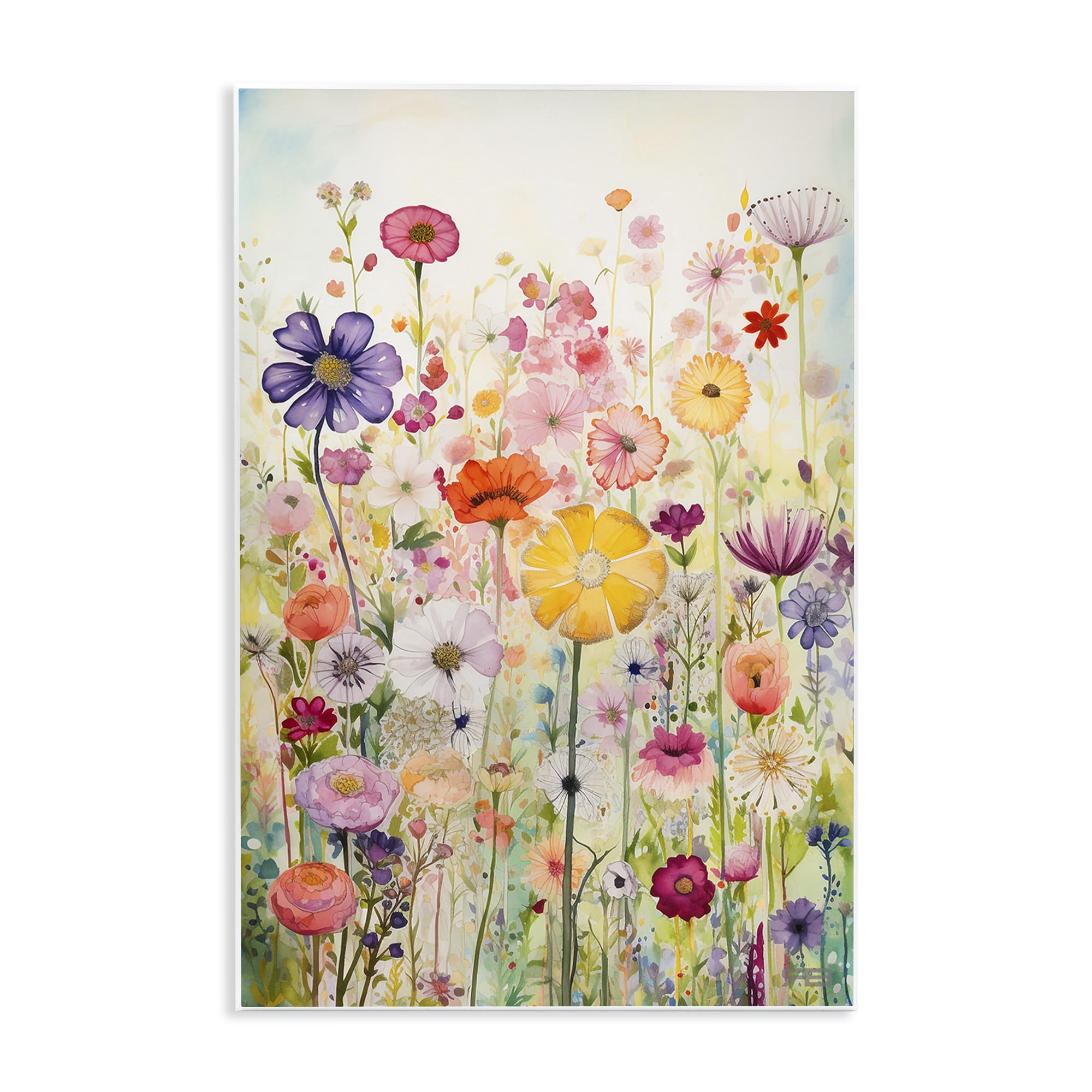 Stupell Industries Bright Flower Garden Botanical & Floral Painting Unframed Art Print Wall Art, 10 x 15
