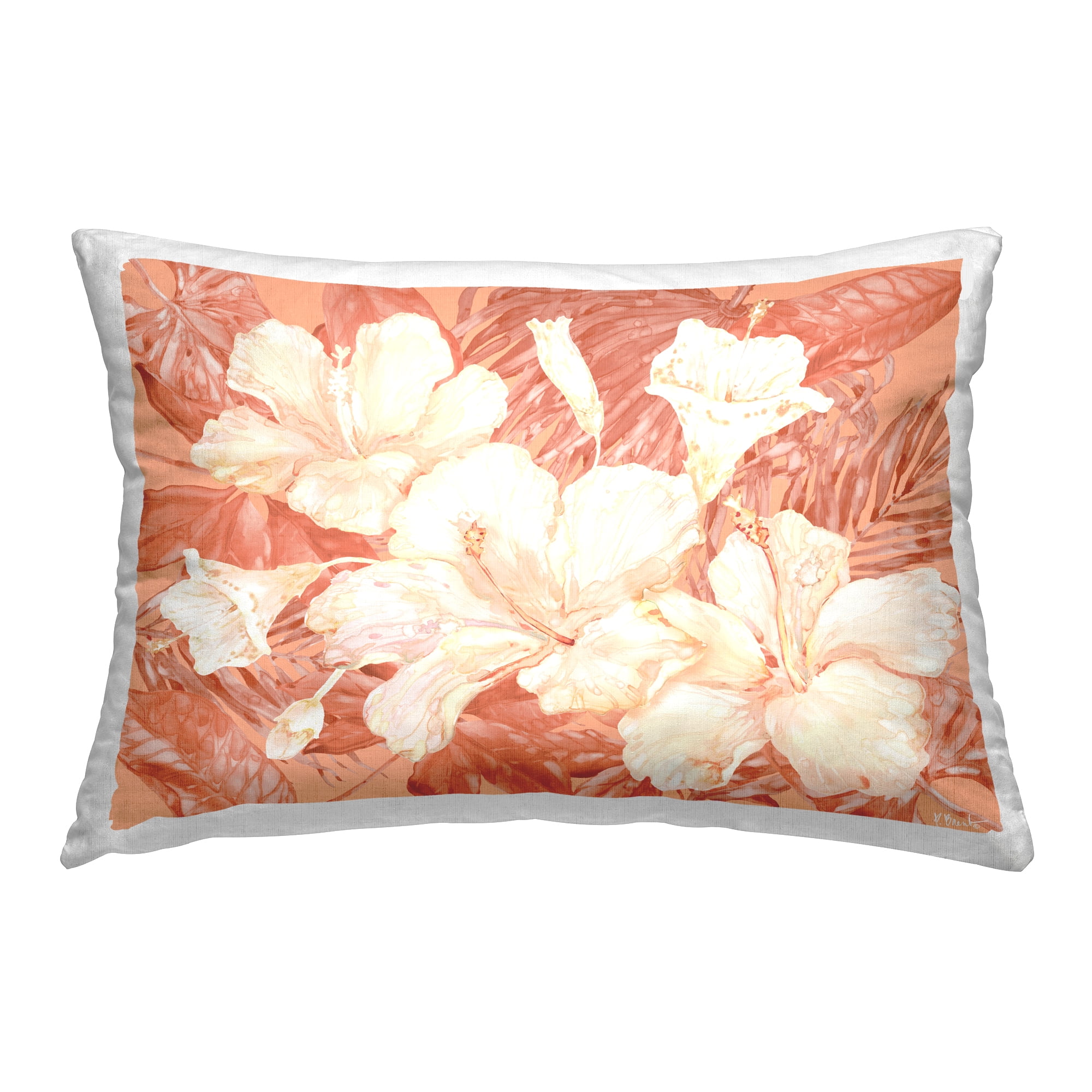 Stupell Industries Bright Hibiscus Bundle Decorative Printed Throw Pillow Design by Paul Brent.