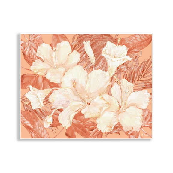 Stupell Industries Bright Hibiscus Bundle Plants & Flowers Painting Unframed Art Print Wall Art, 14 x 11