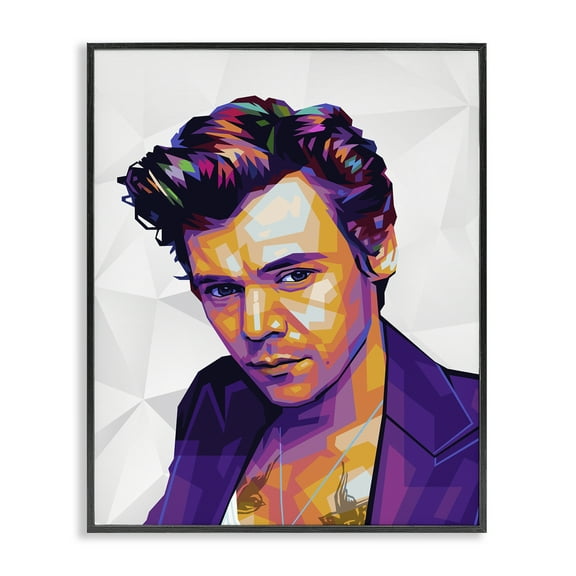 Stupell Industries Bright Hued Harry People Painting Black Framed Art Print Wall Art, 11 x 14