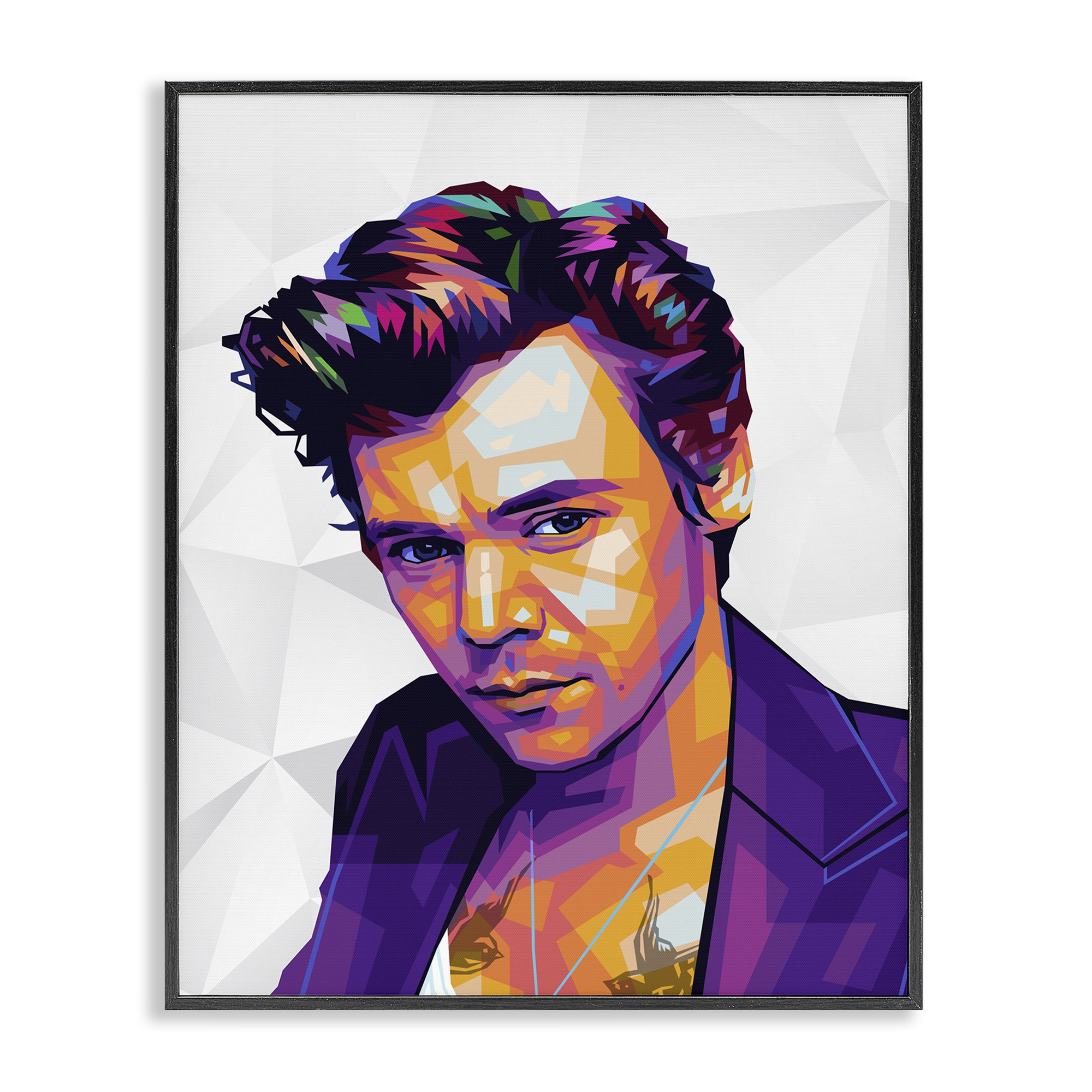 Stupell Industries Bright Hued Harry People Painting Black Framed Art Print Wall Art, 16 x 20