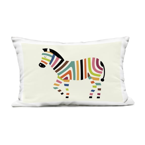 Stupell Industries Bright Hued Zebra Stripes Outdoor Printed Pillow, design by Andy Westface