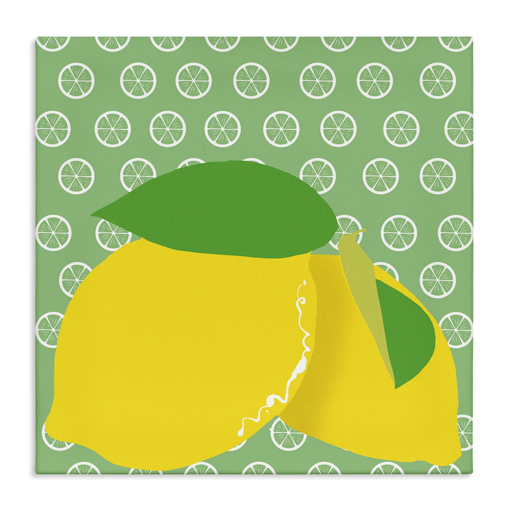 Stupell Industries Bright Lemon Fruit Food & Beverage Painting Wrapped Canvas Art Print Wall Art, 24 x 24