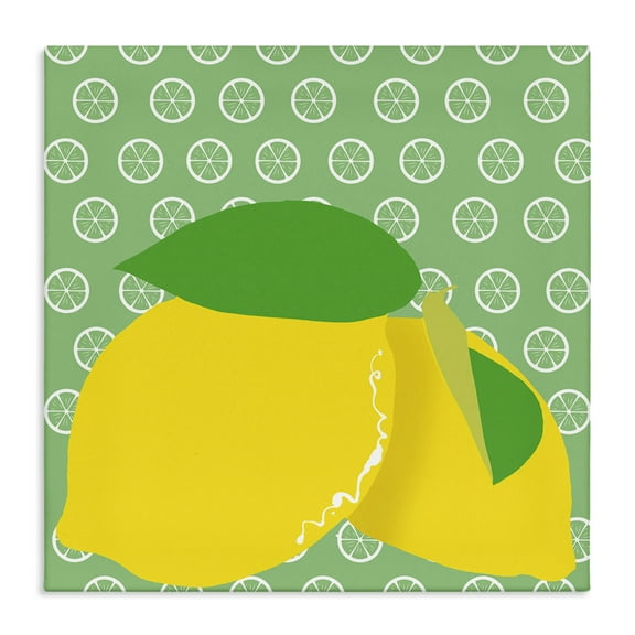 Stupell Industries Bright Lemon Fruit Food & Beverage Painting Wrapped Canvas Art Print Wall Art, 24 x 24
