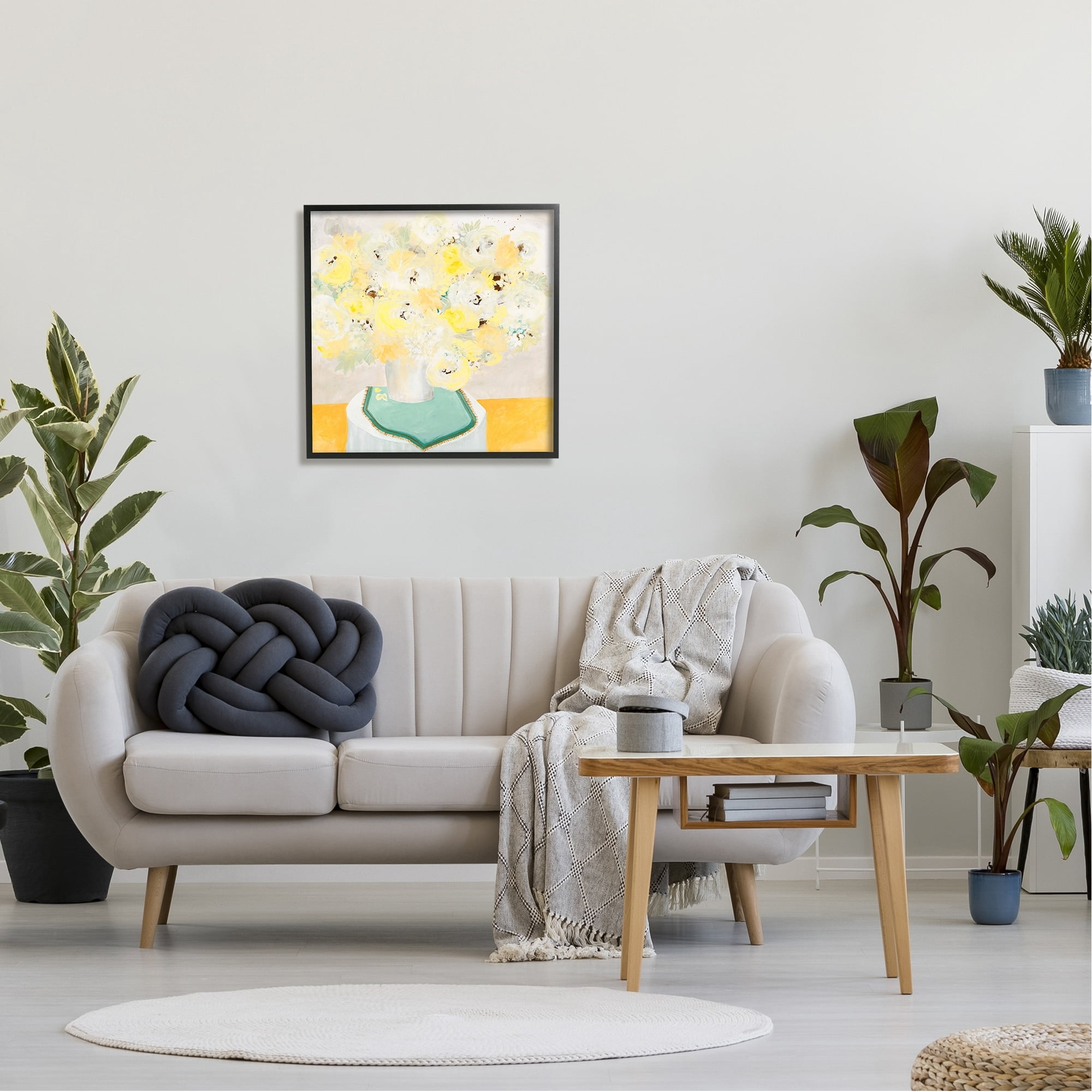 Stupell Industries Bright Modern Flower Blossoms Bouquet Collage Painting , 24 x 24, Design by Ruth Fromstein