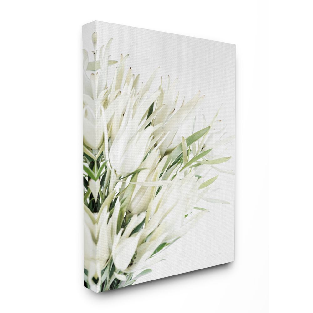 Stupell Industries Bright Natural Flower Arrangement White Green Photograph Canvas Wall Art Design by Elise Catterall, 30" x 40"