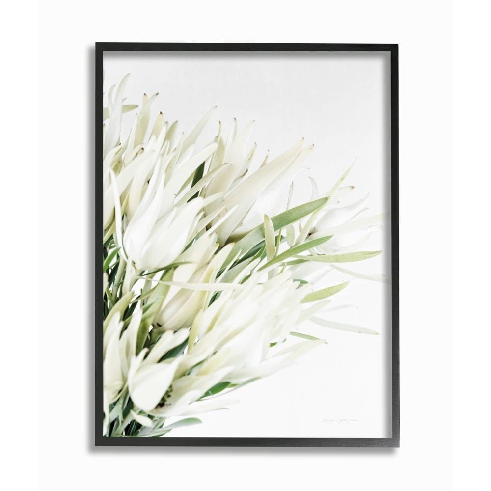 Stupell Industries Bright Natural Flower Arrangement White Green Photograph Framed Wall Art Design by Elise Catterall, 16" x 20", Gray Framed