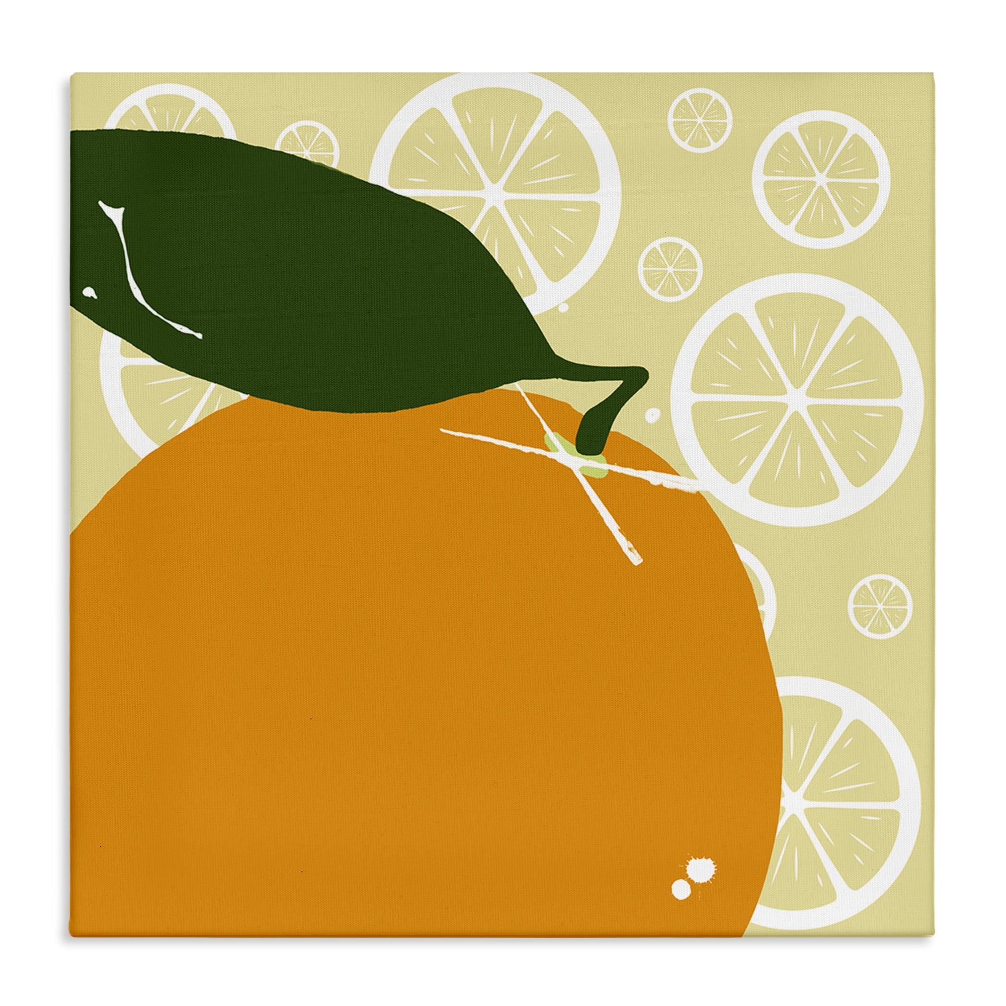 Stupell Industries Bright Orange Fruit Food & Beverage Painting Wrapped Canvas Art Print Wall Art, 30 x 30