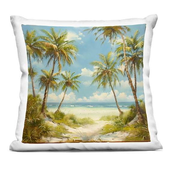 Stupell Industries Bright Palms Tropical Paradise Decorative Printed Throw Pillow design by Creative Studio, 18 x 7 x 18