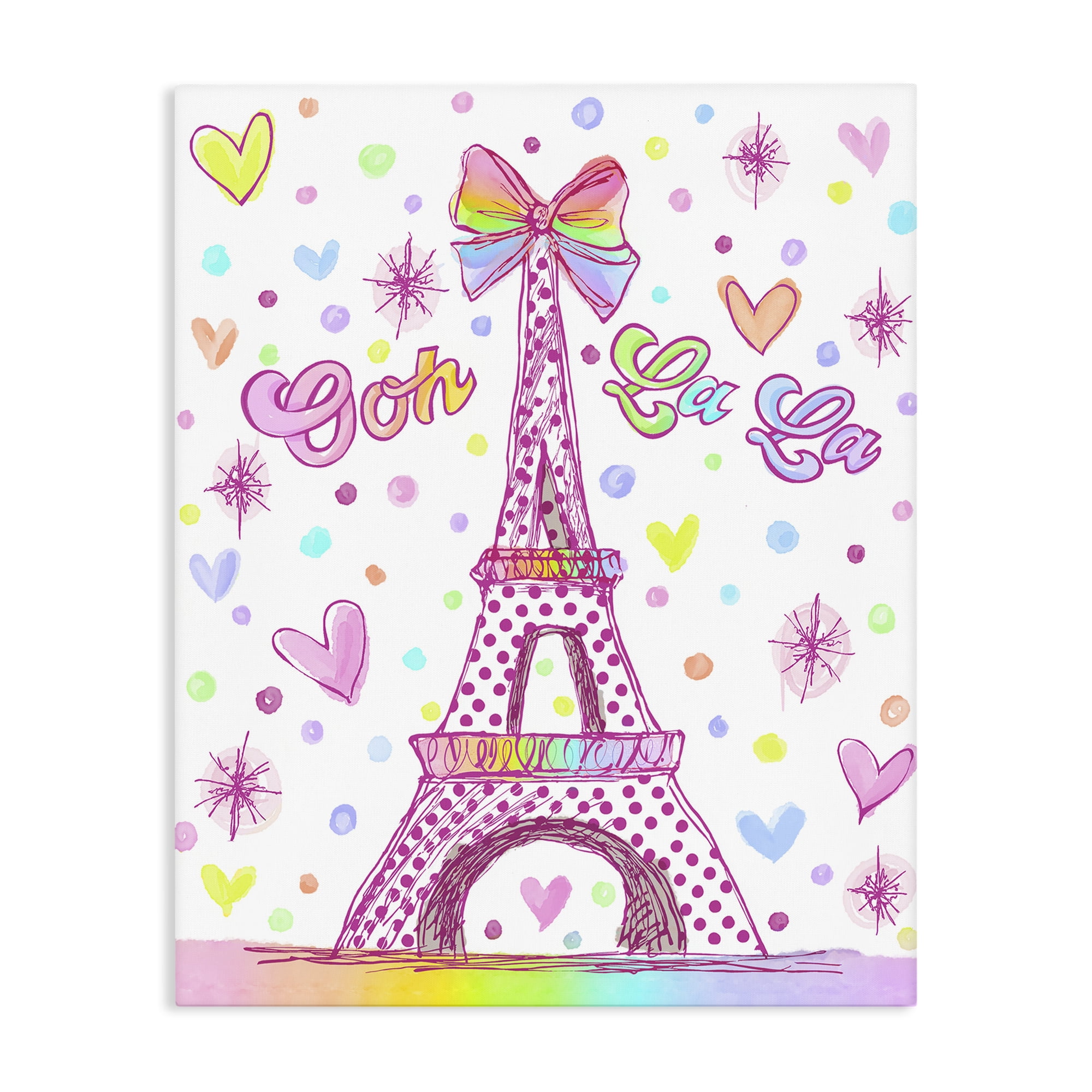 Stupell Industries Bright Pastels Eiffel Tower Canvas Wall Art, design by Jess Stempel