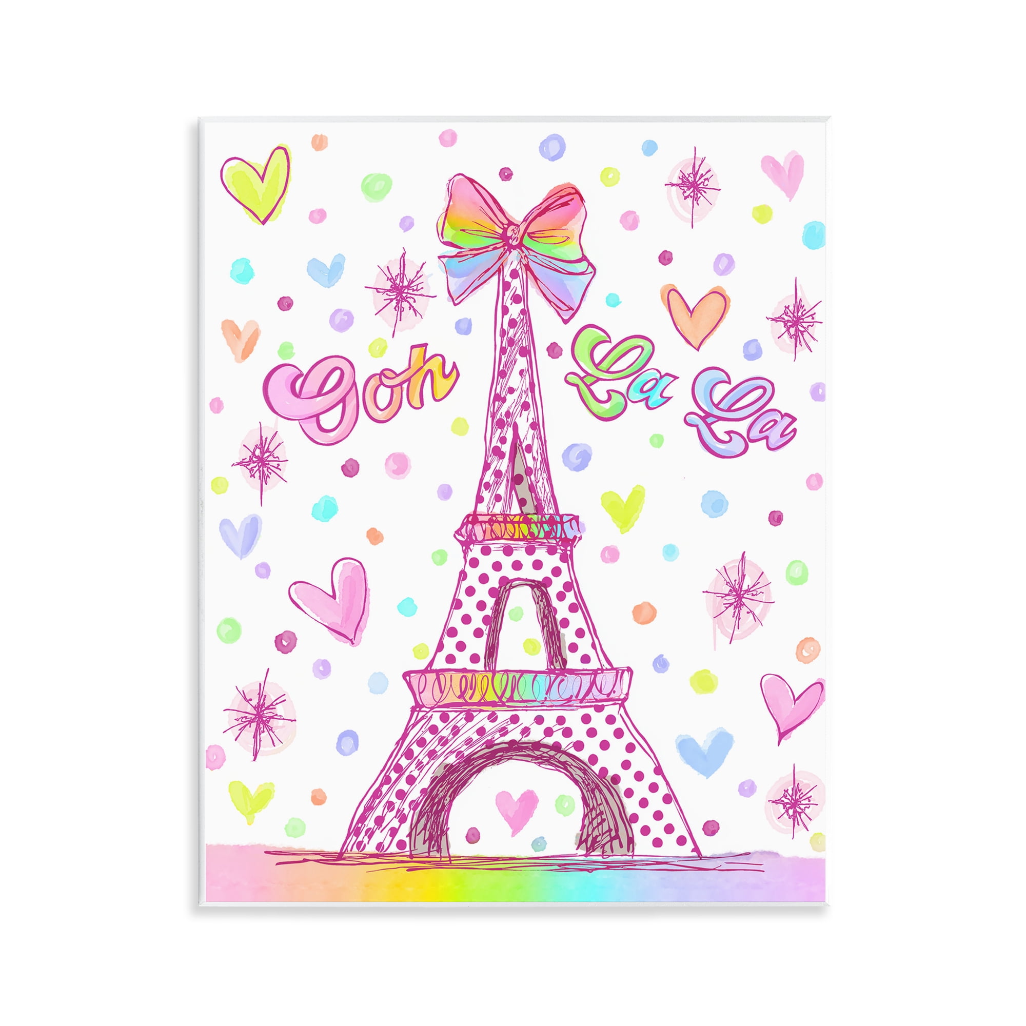 Stupell Industries Bright Pastels Eiffel Tower Wall Plaque Art, design by Jess Stempel