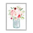 thumbnail image 1 of Stupell Industries Bright Pink Floral Bouquet Cursive Script Pattern Graphic Art Gray Framed Art Print Wall Art, Design by Lettered and Lined, 1 of 5