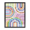 thumbnail image 1 of Stupell Industries Modern Bright Playful Rainbow Arches Black Floating Frame Canvas Art, 17 x 21, by Amber Sterling, 1 of 8