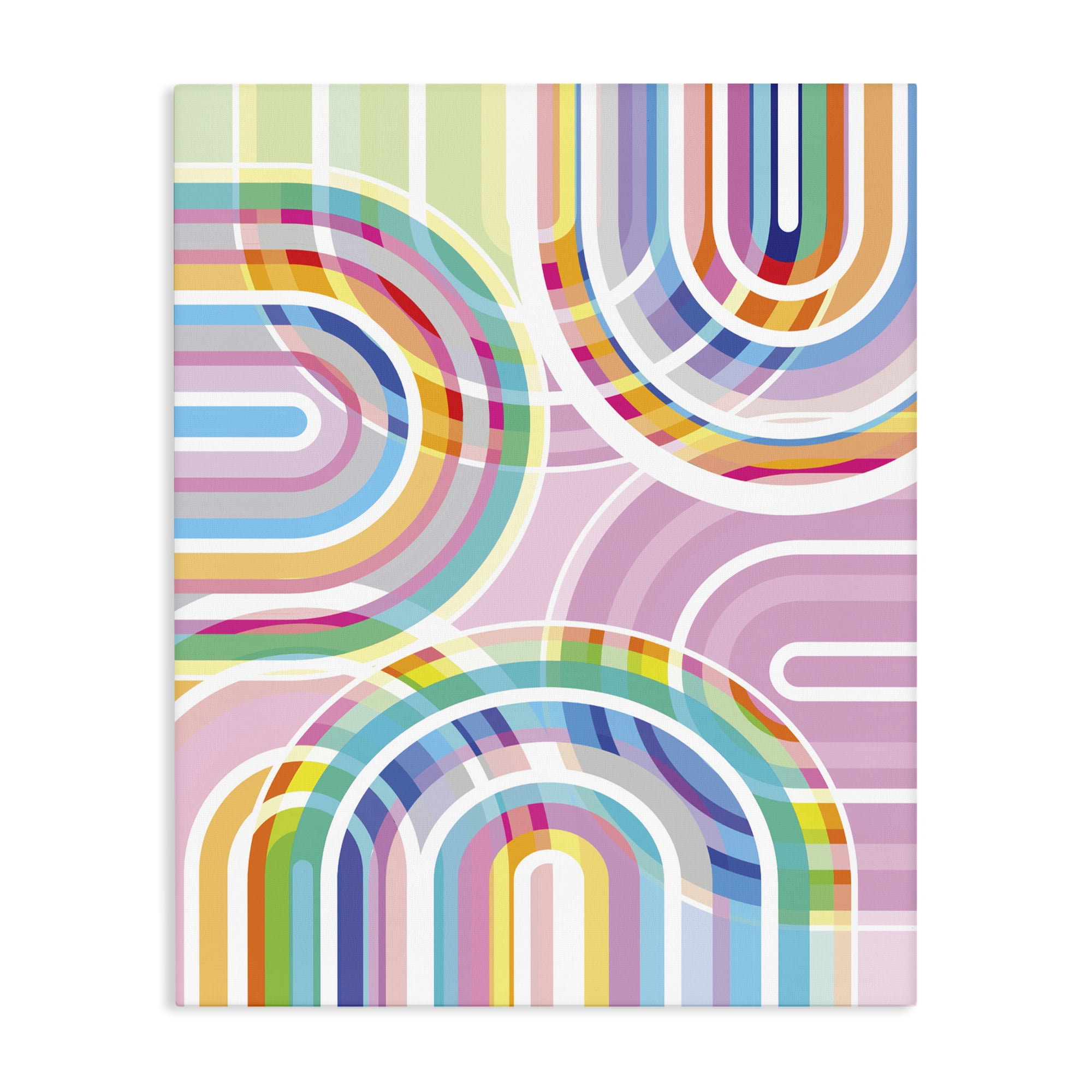 Stupell Industries Bright Playful Rainbow Arches Canvas Wall Art, design by Amber Sterling