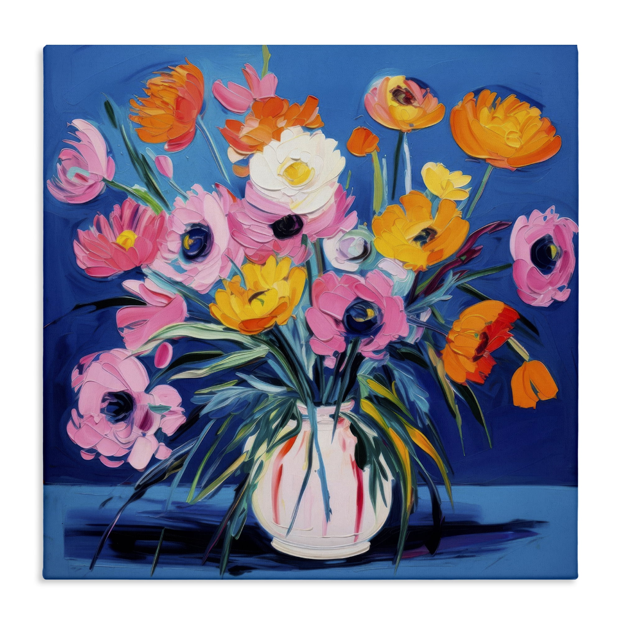 Stupell Industries Bright Poppies Bouquet Plants & Flowers Painting Wrapped Canvas Art Print Wall Art, 24 x 24