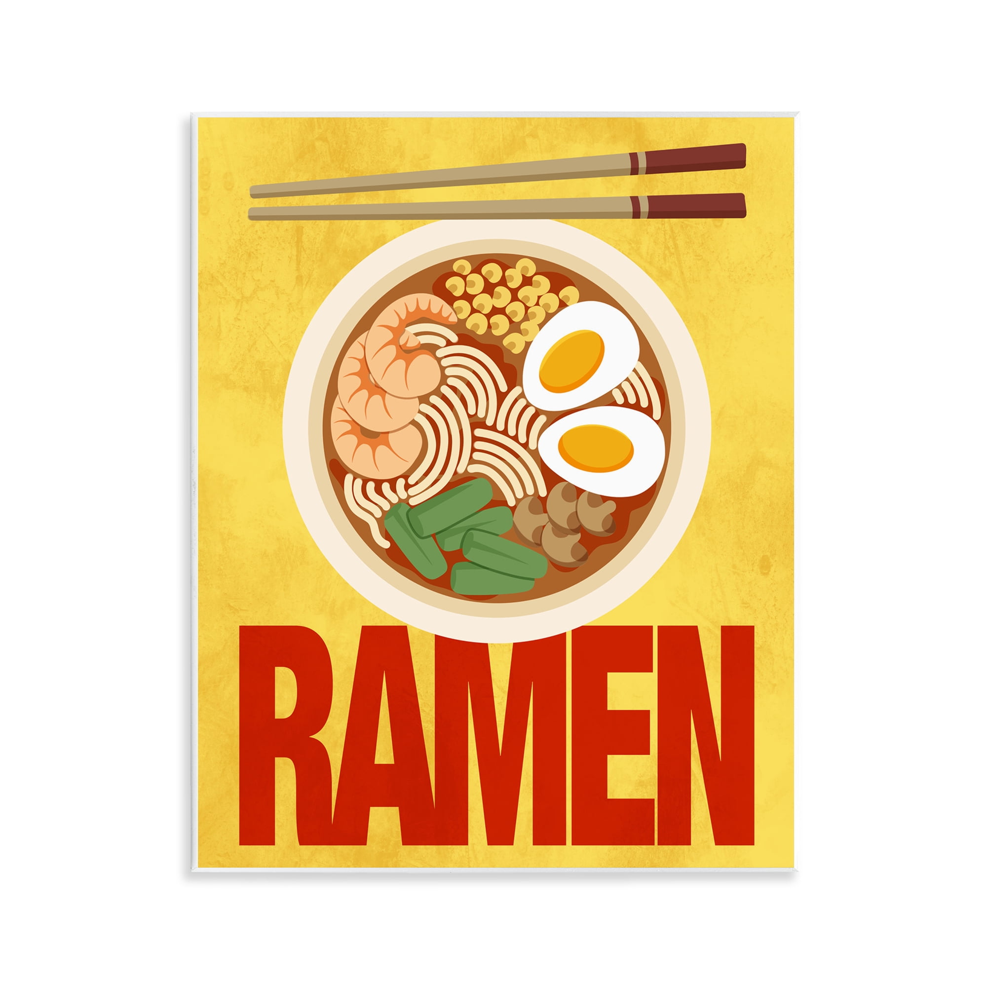 Stupell Industries Bright Ramen & Chopsticks Wall Plaque Art, design by Marcus Prime