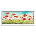 thumbnail image 1 of Stupell Industries Bright Red Poppies Meadow Painting White Framed Art Print Wall Art, Design by Julie DeRice, 1 of 7