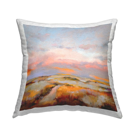 Stupell Industries Bright Sun Bleached Meadow Design by Odile Outdoor Printed Pillow