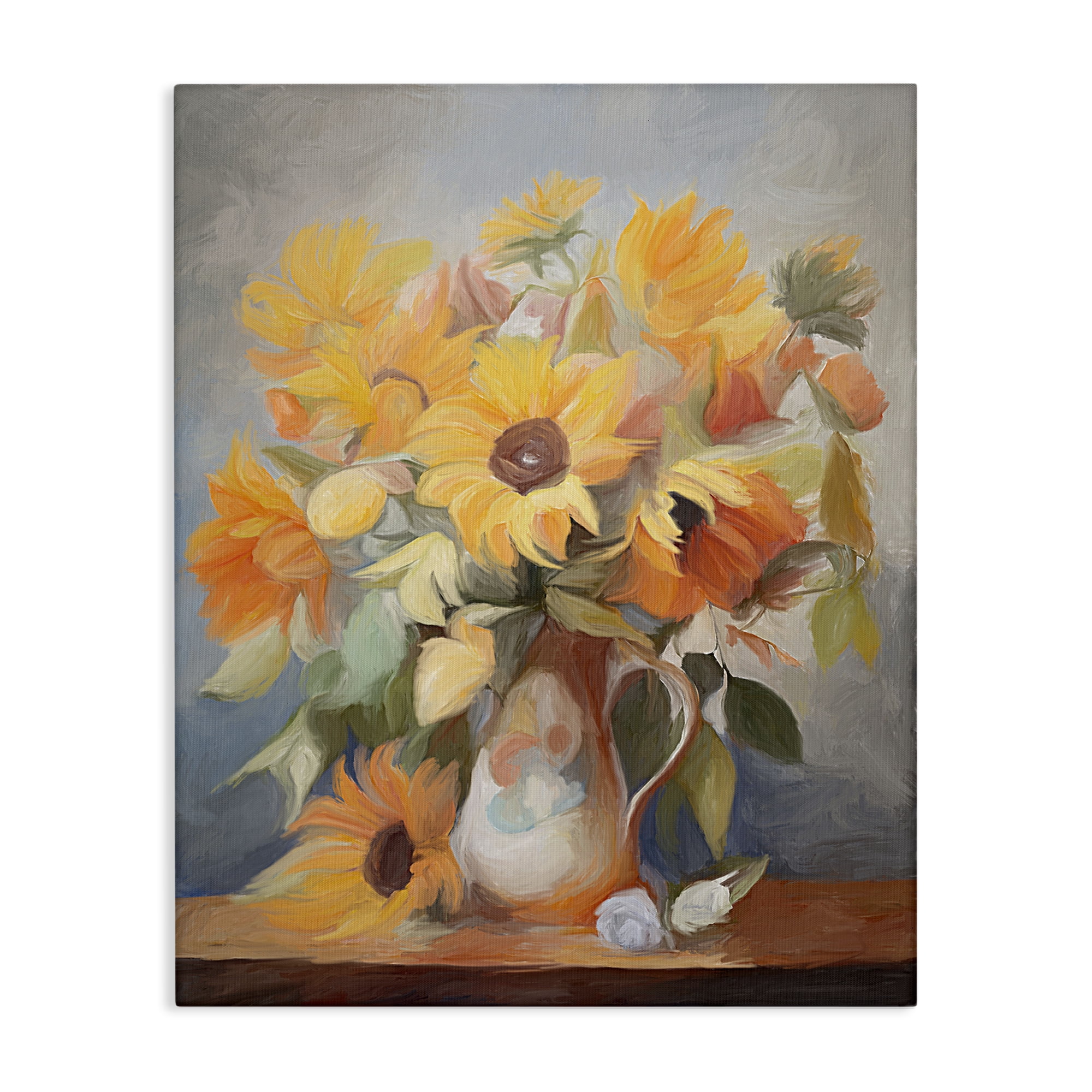 Stupell Industries Bright Sunflower Medley Botanical & Floral Painting Gallery Wrapped Canvas Art Print Wall Art, 24 x 30