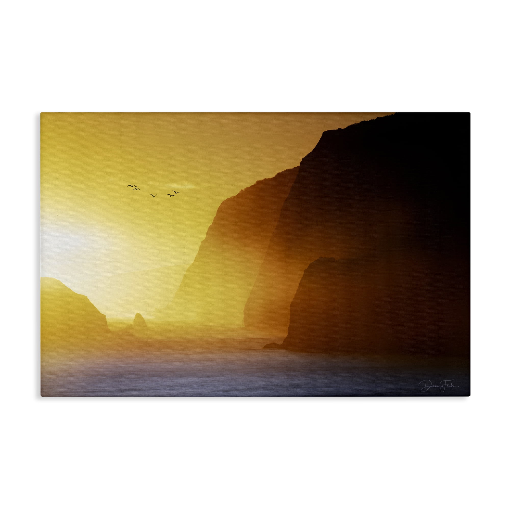 Stupell Industries Bright Sunlit Cliffs Landscape Photography Gallery Wrapped Canvas Art Print Wall Art, 30 x 20